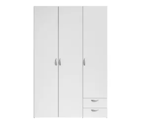 Armoire DAILY 3 portes 2 tiroirs Blanc