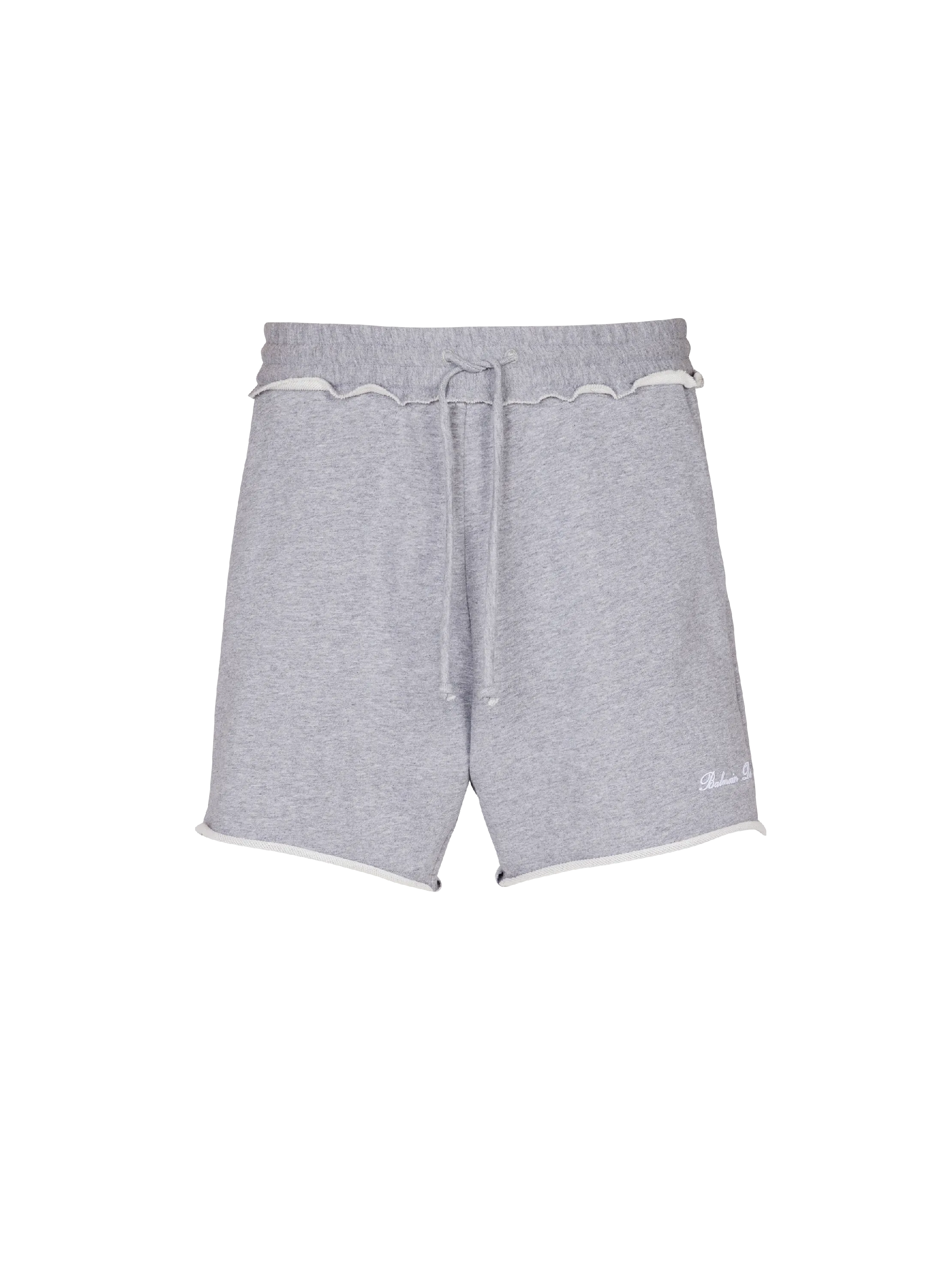 BALMAIN  Short en molleton balmain signature - Gris