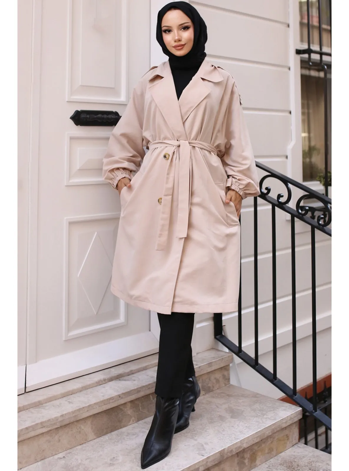 Beige - Trench-coat