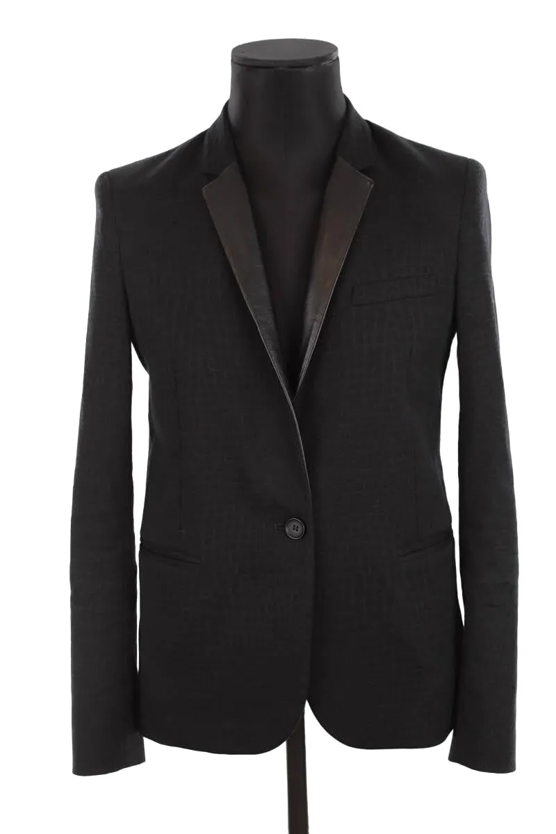 Blazer en coton The Kooples noir. Matière principale coton. Taille 36.