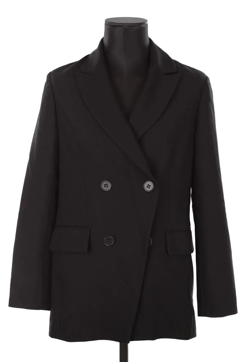 Blazer Maje noir. Matière principale polyester. Taille 36.