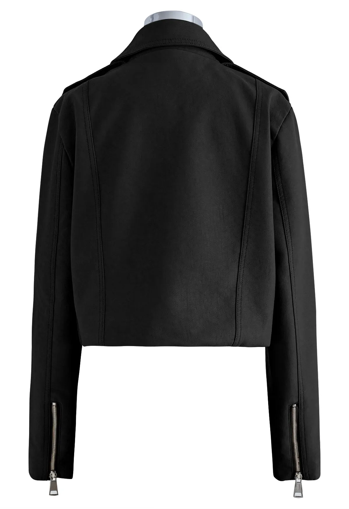 Blouson de moto Edgy en similicuir noir