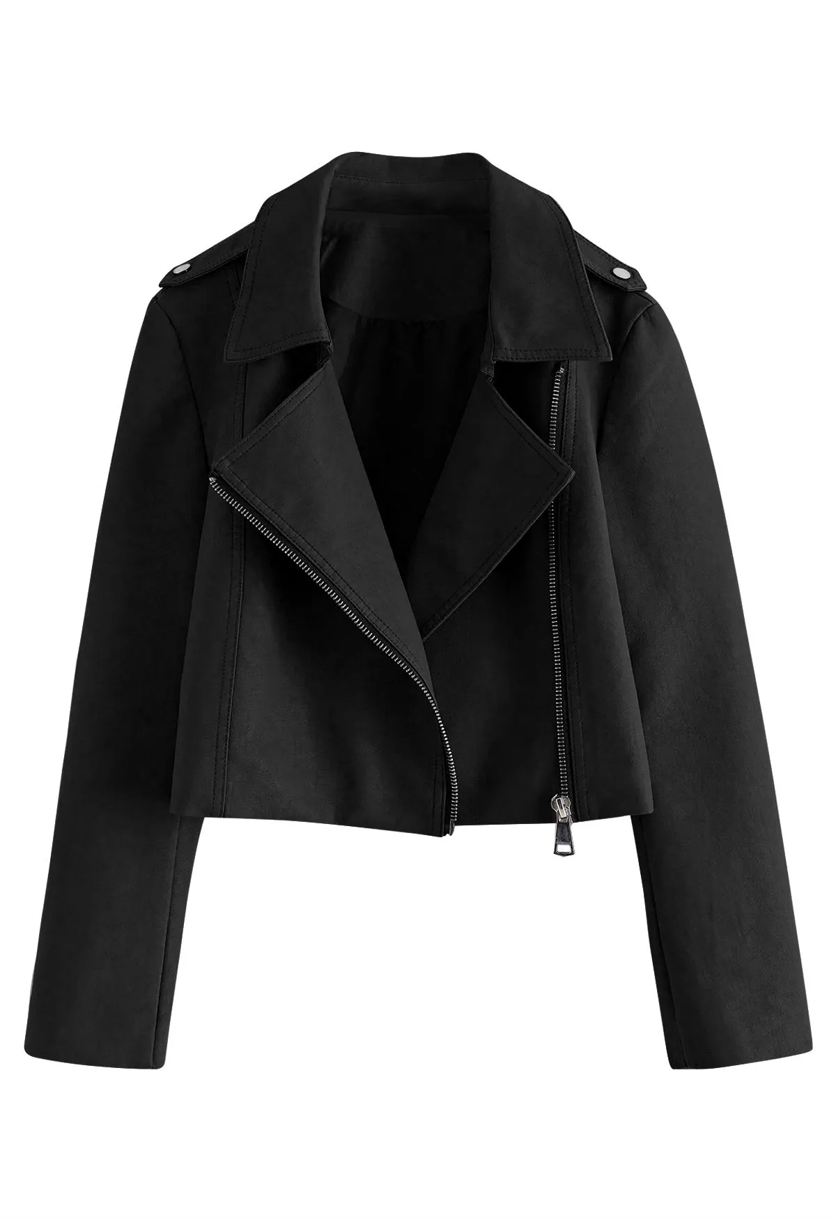 Blouson de moto Edgy en similicuir noir