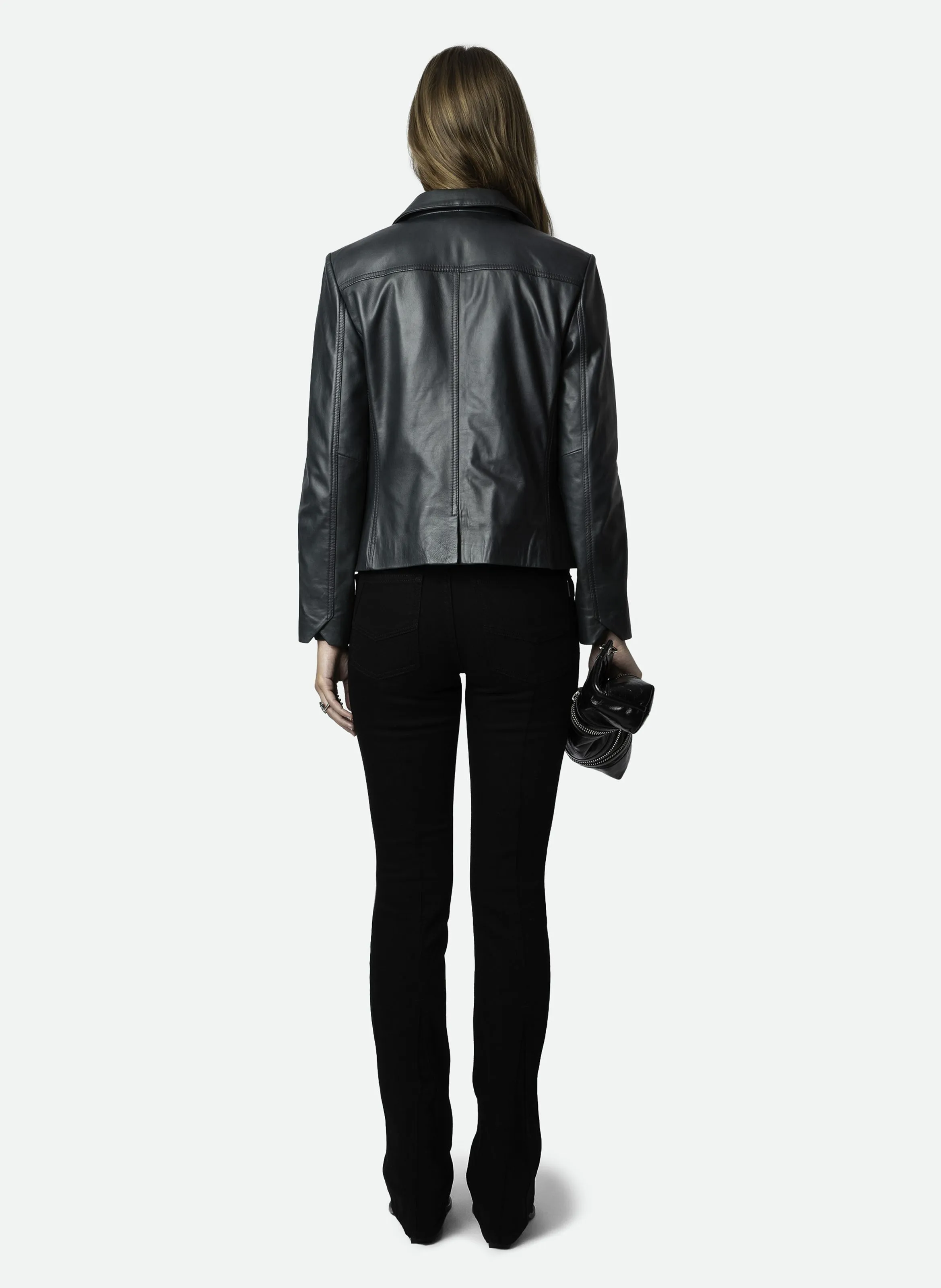 BLOUSON DROIT EN CUIR LIAM - ZADIG&VOLTAIRE pour FEMME | Printemps