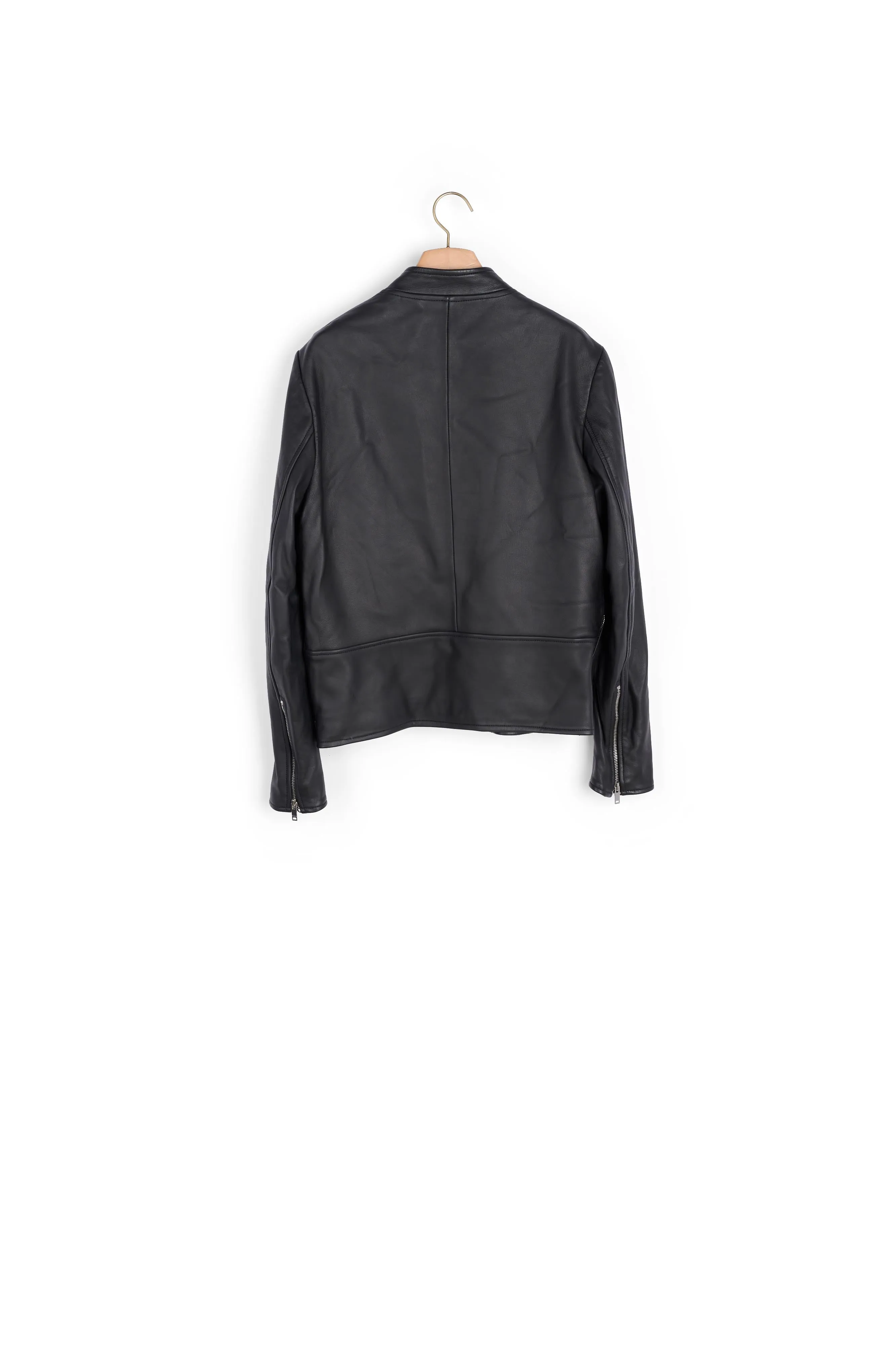 Blouson en cuir zippé