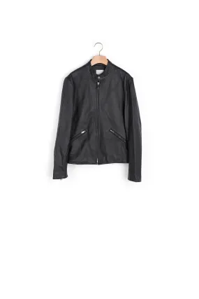 Blouson en cuir zippé