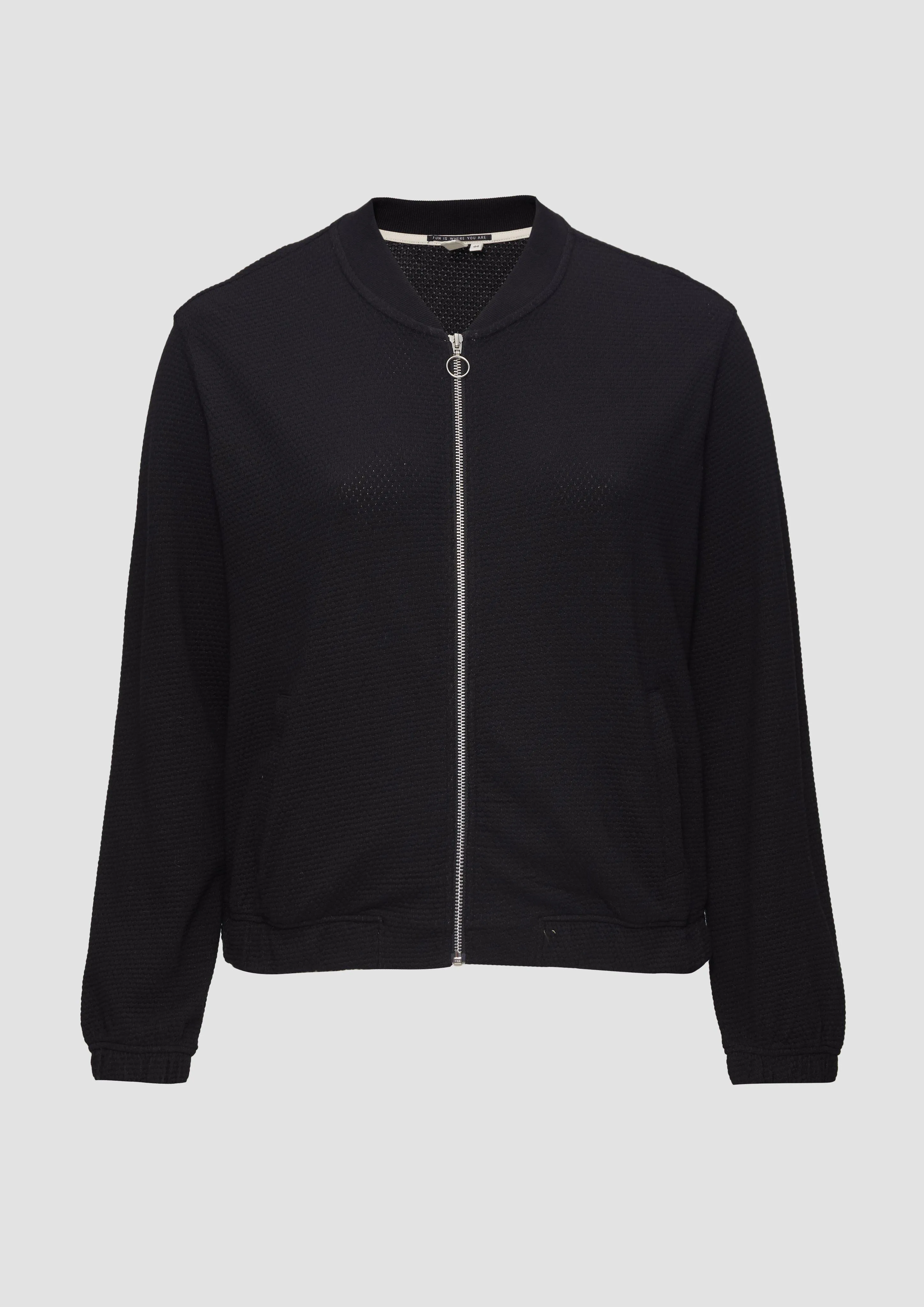 Blouson texturé en tissu sweat de coton mélangé