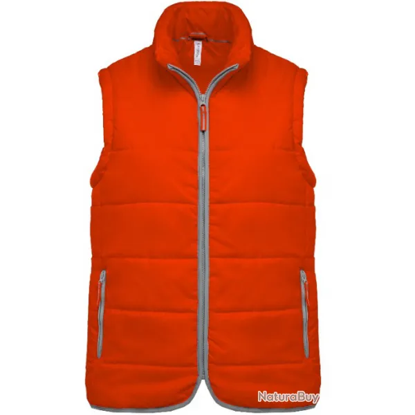 Bodywarmer ORANGE matelassé-KARIBAN TAILLE 3XL K611607