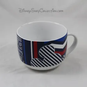 Bol Mickey DISNEYLAND PARIS rayures bleu blanc rouge céramique Disney