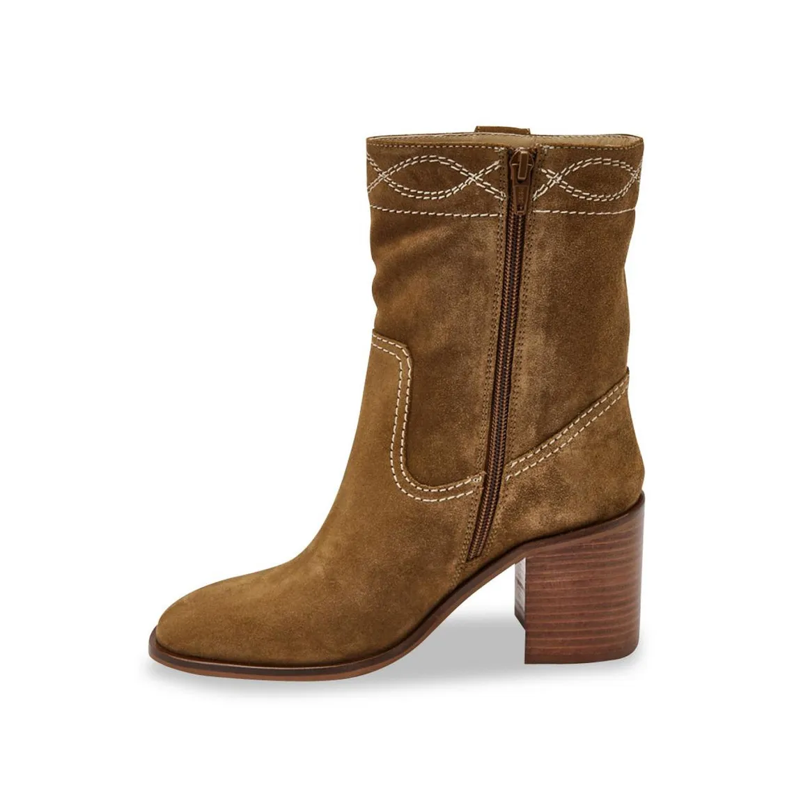 Boots - Camel  brun rose en cuir | 3 Suisses