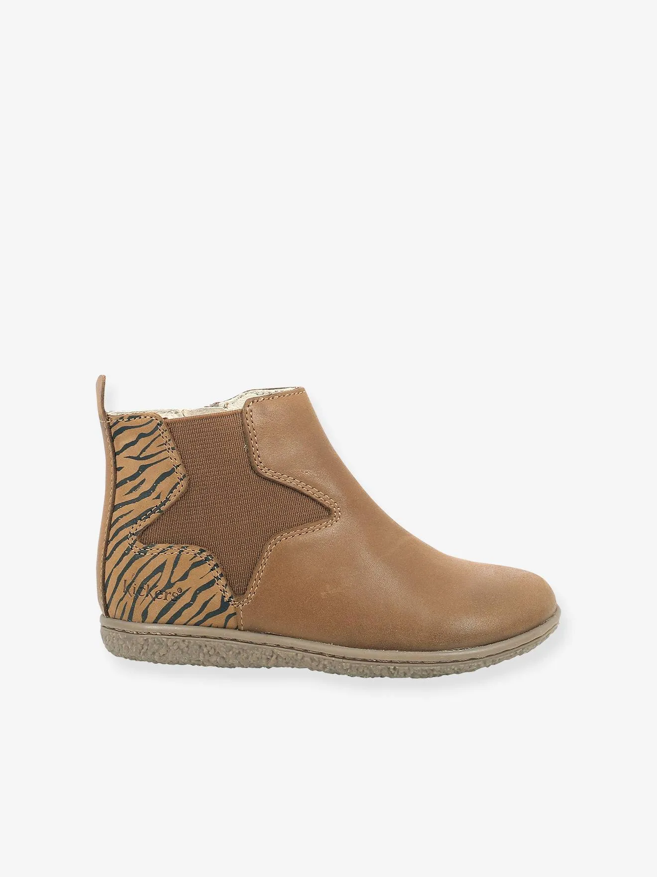 Boots fille Vermillon KICKERS® camel zèbre - Kickers