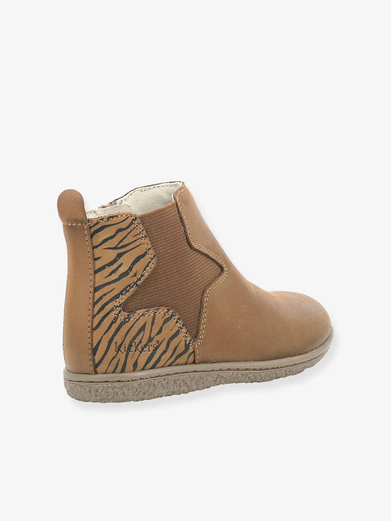 Boots fille Vermillon KICKERS® camel zèbre - Kickers