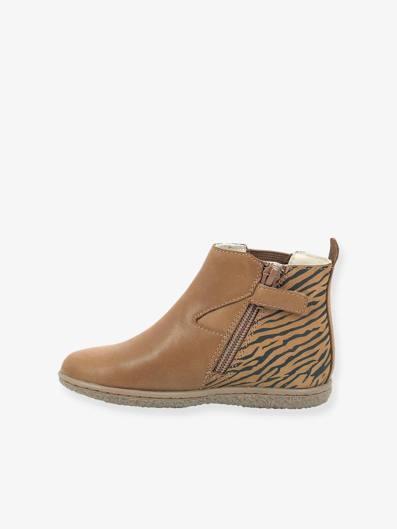 Boots fille Vermillon KICKERS® camel zèbre - Kickers