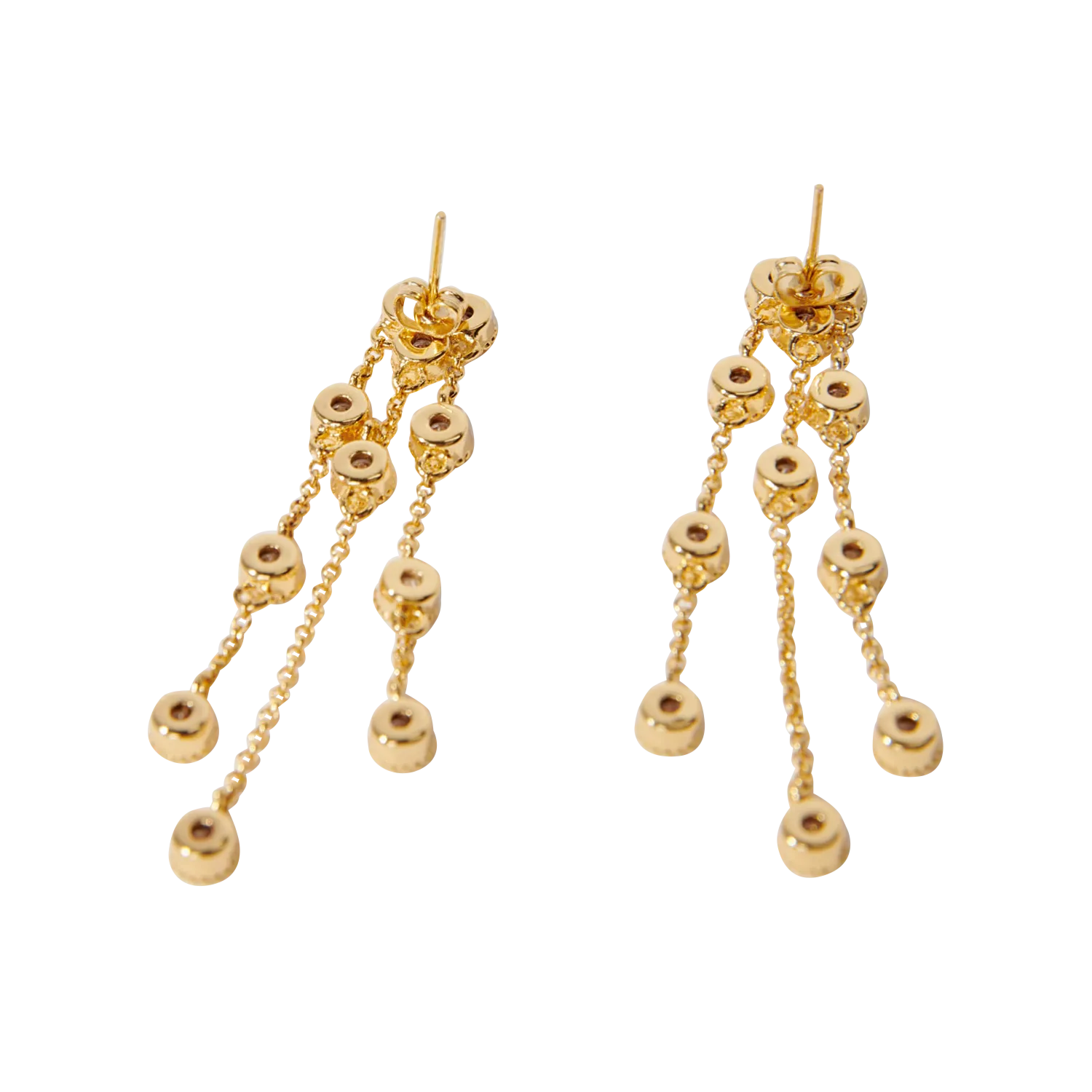 BOUCLES D'OREILLES PENDANTES à STRASS EN LAITON - MAJE pour FEMME | Printemps