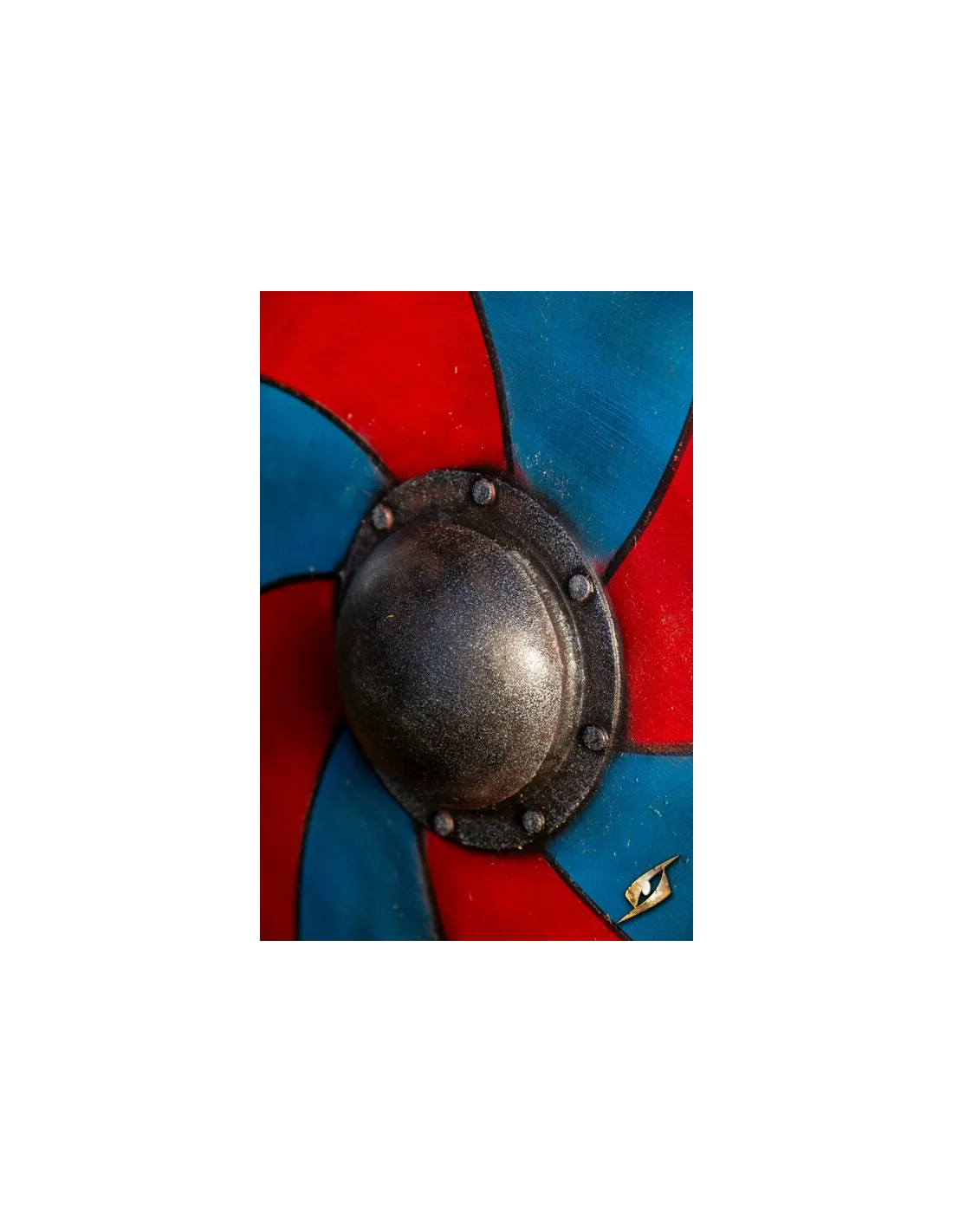 Bouclier Viking Gastir pour GN (Bleu-Rouge) ⚔️ Boutique Épées