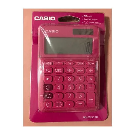 CALCULATRICE CASIO ROUGE - MS-20UC-RG