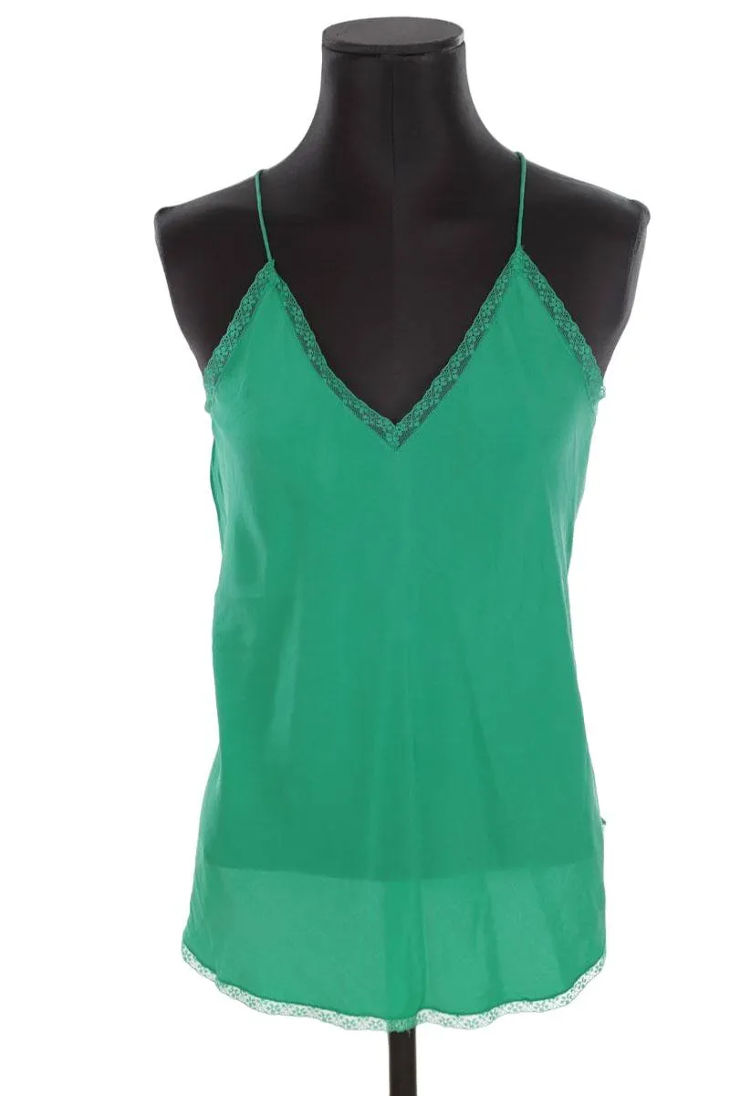 Camisole en soie Zadig & Voltaire vert. Matière principale soie. Taille 40.