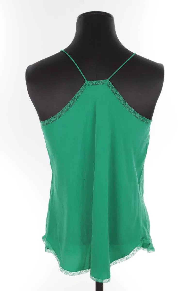 Camisole en soie Zadig & Voltaire vert. Matière principale soie. Taille 40.