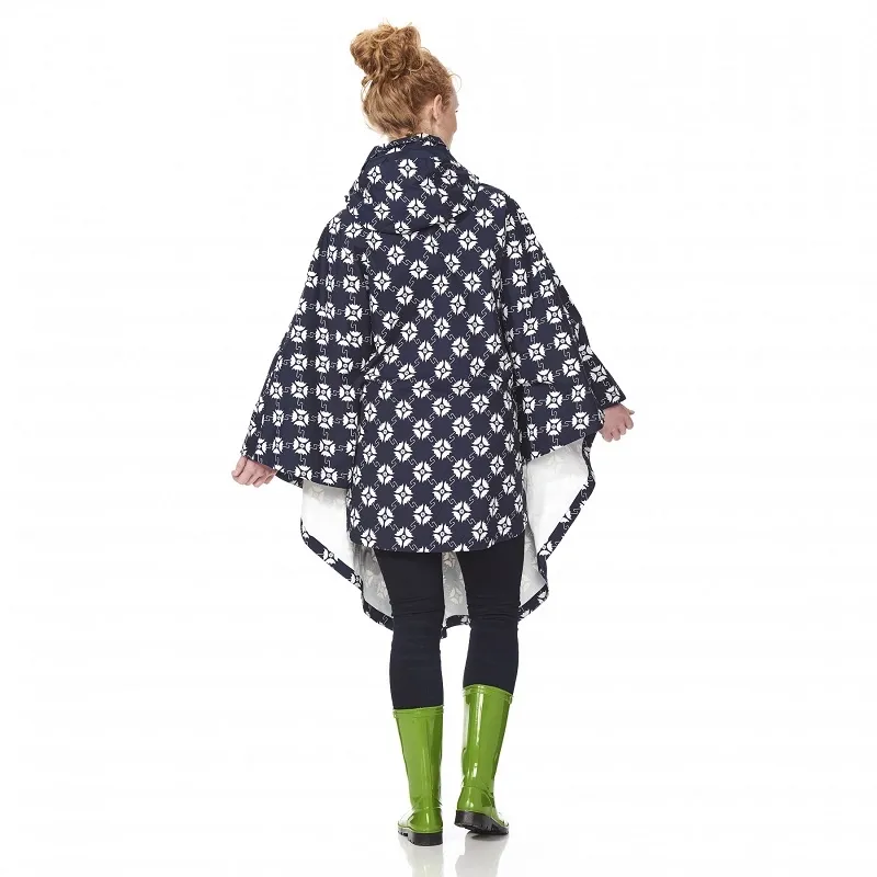 Cape de Pluie Happy Rainy Days Iris Umbrella Navy White - Taille Unique