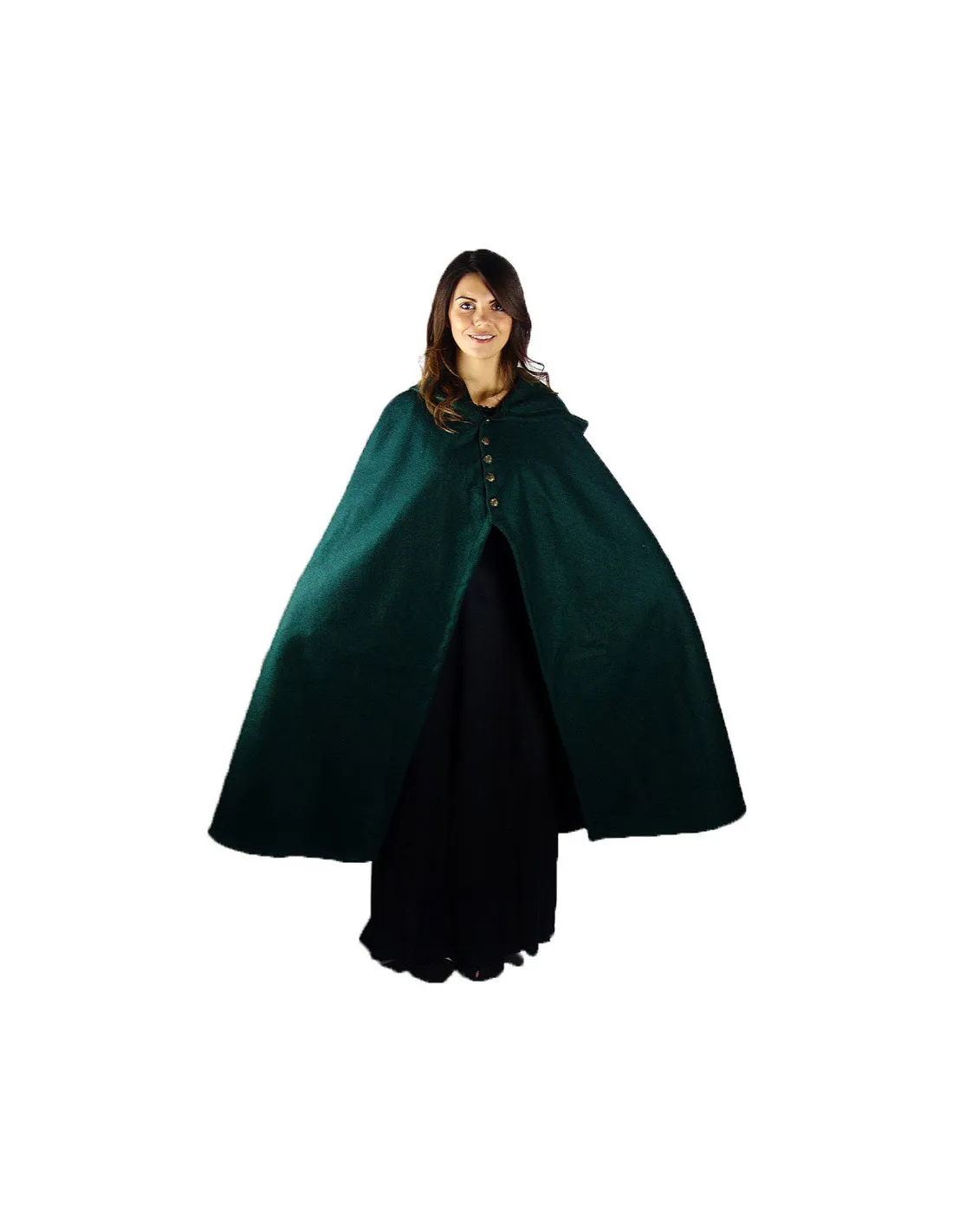 Cape médiévale courte pour dames, modèle Heidi, couleur verte ⚔️ Boutique Épées