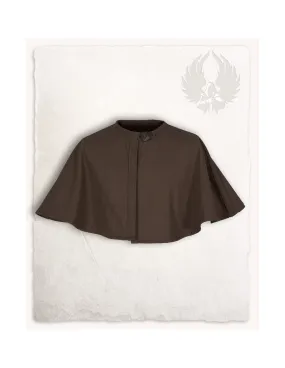 Cape médiévale en toile modèle Bron, marron ⚔️ Boutique Épées