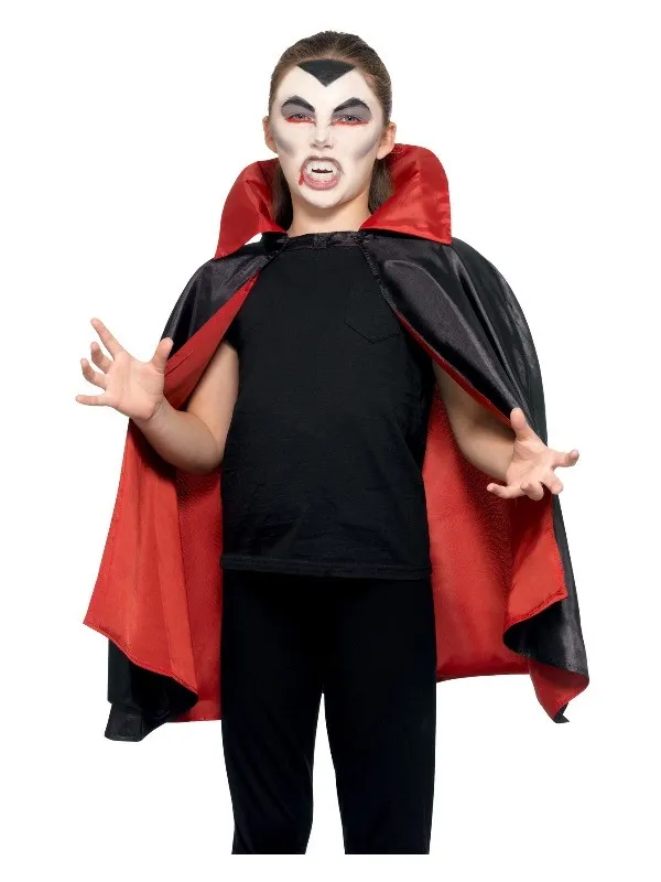 Cape réversible enfant vampire pour Halloween