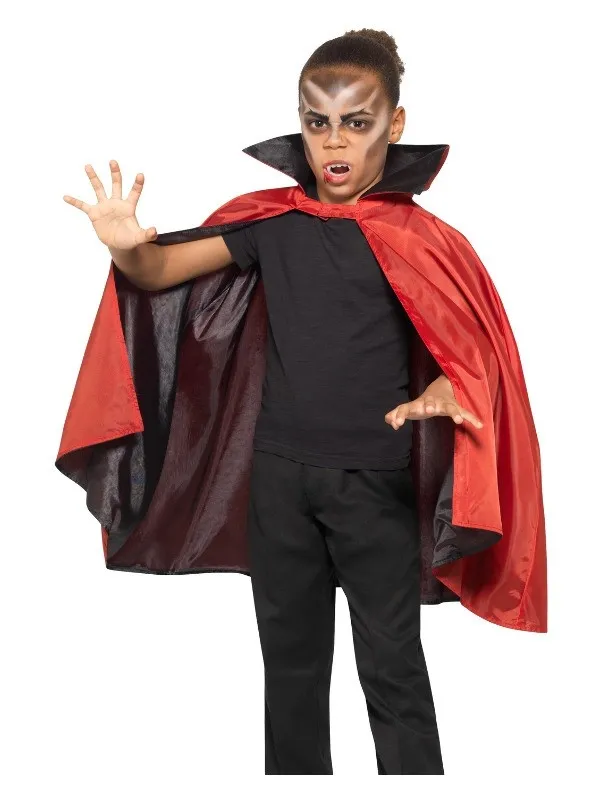 Cape réversible enfant vampire pour Halloween