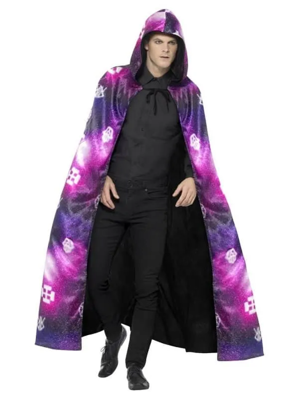 Cape violette réversible unisexe pour halloween