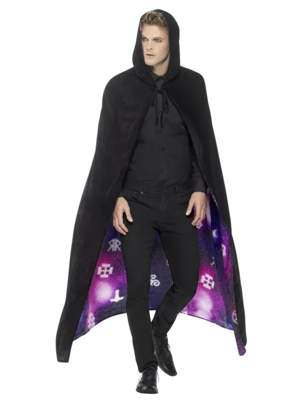 Cape violette réversible unisexe pour halloween