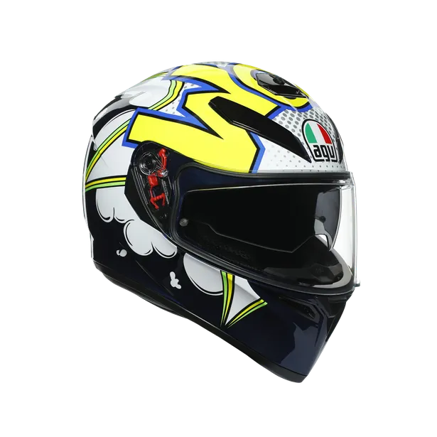 CASQUE AGV K3 SV MULTI BUBBLE BLEU BLANC JAUNE