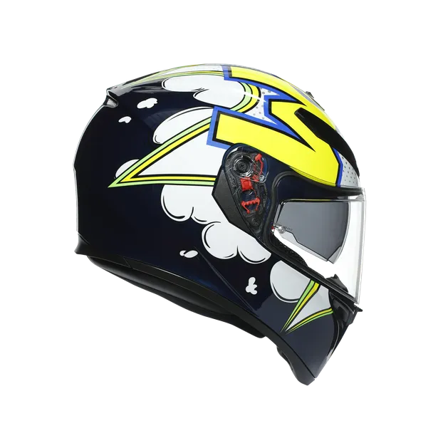 CASQUE AGV K3 SV MULTI BUBBLE BLEU BLANC JAUNE