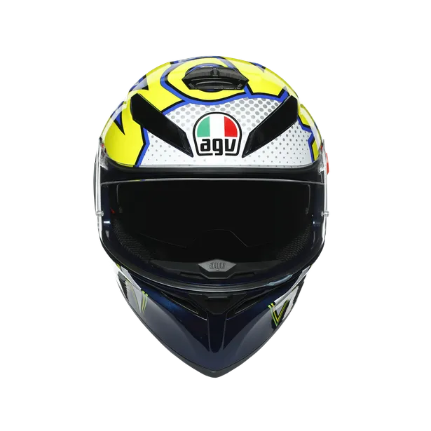 CASQUE AGV K3 SV MULTI BUBBLE BLEU BLANC JAUNE