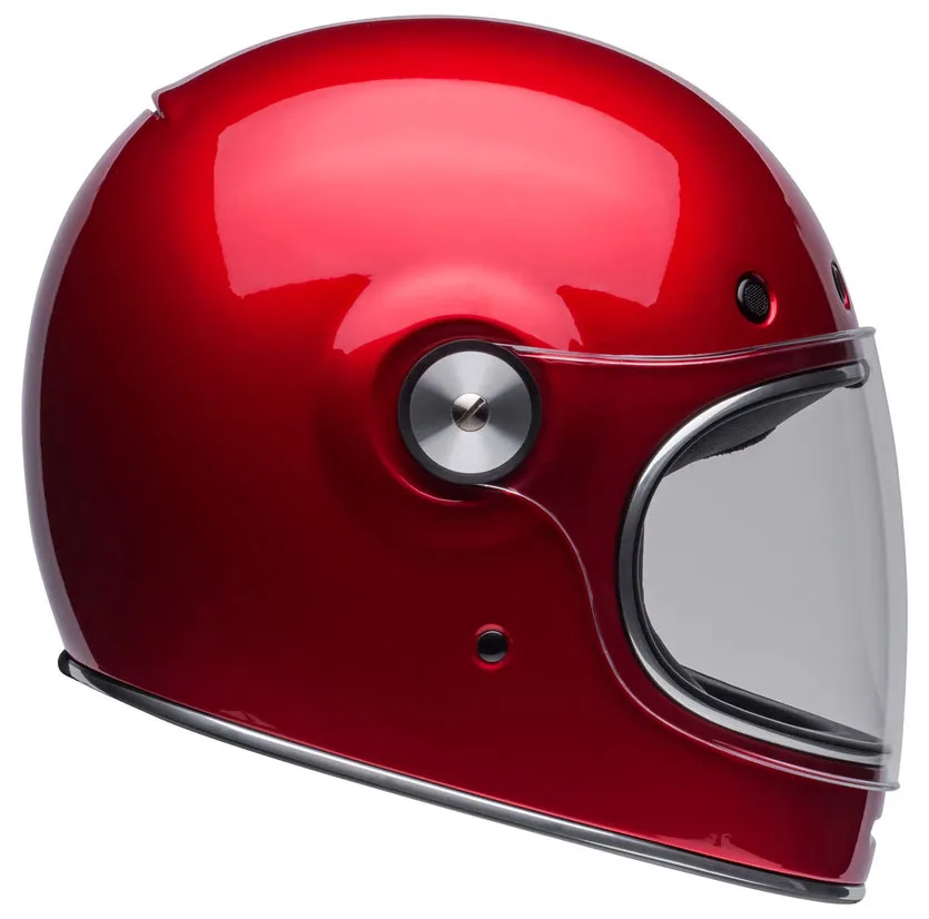 Casque Bell Bullitt gloss candy red, intégral moto vintage rouge