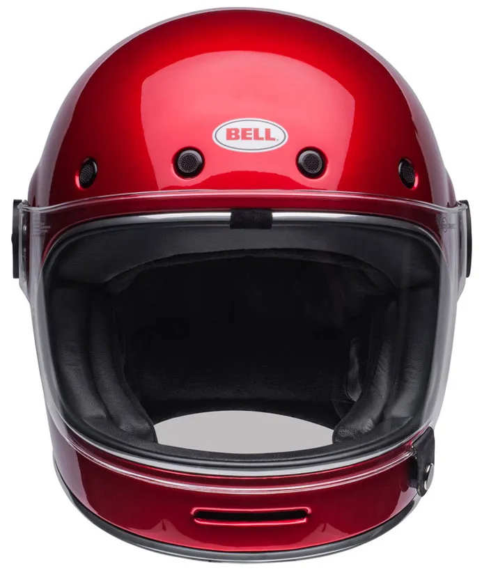 Casque Bell Bullitt gloss candy red, intégral moto vintage rouge