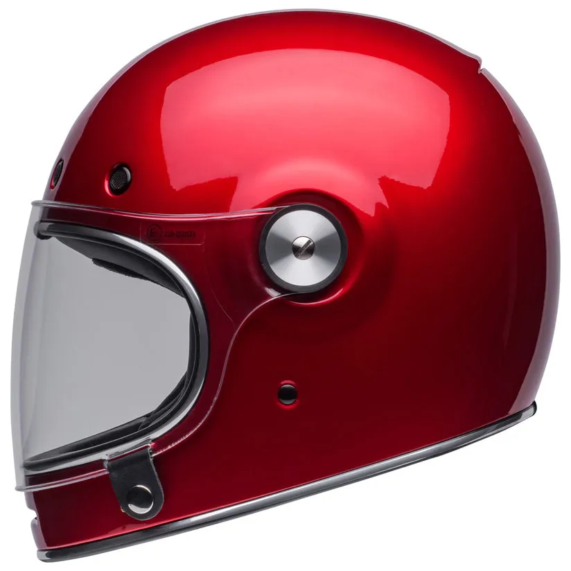 Casque Bell Bullitt gloss candy red, intégral moto vintage rouge