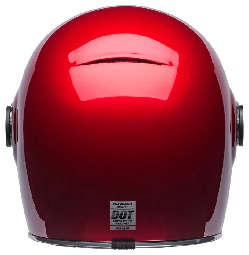 Casque Bell Bullitt gloss candy red, intégral moto vintage rouge