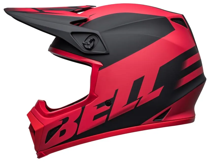 Casque Bell MX 9 Mips Disrupt matte black red, noir et rouge