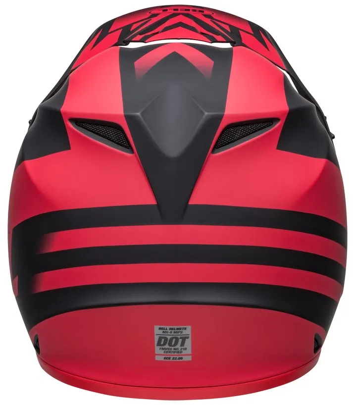 Casque Bell MX 9 Mips Disrupt matte black red, noir et rouge