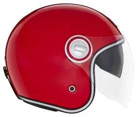 Casque Nox Premium Heritage rouge brillant, Jet ECE 22 06