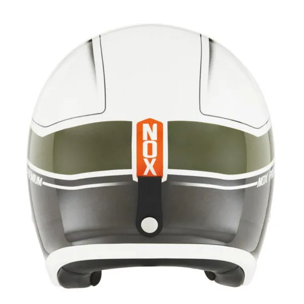 Casque Nox Premium Next Shaker blanc kaki orange, jet vintage