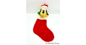 Chaussette de Noël Pluto Disney peluche botte rouge 57 cm