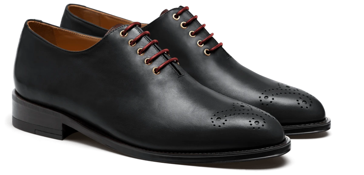 Chaussures Richelieu whole-cut en cuir bordeaux