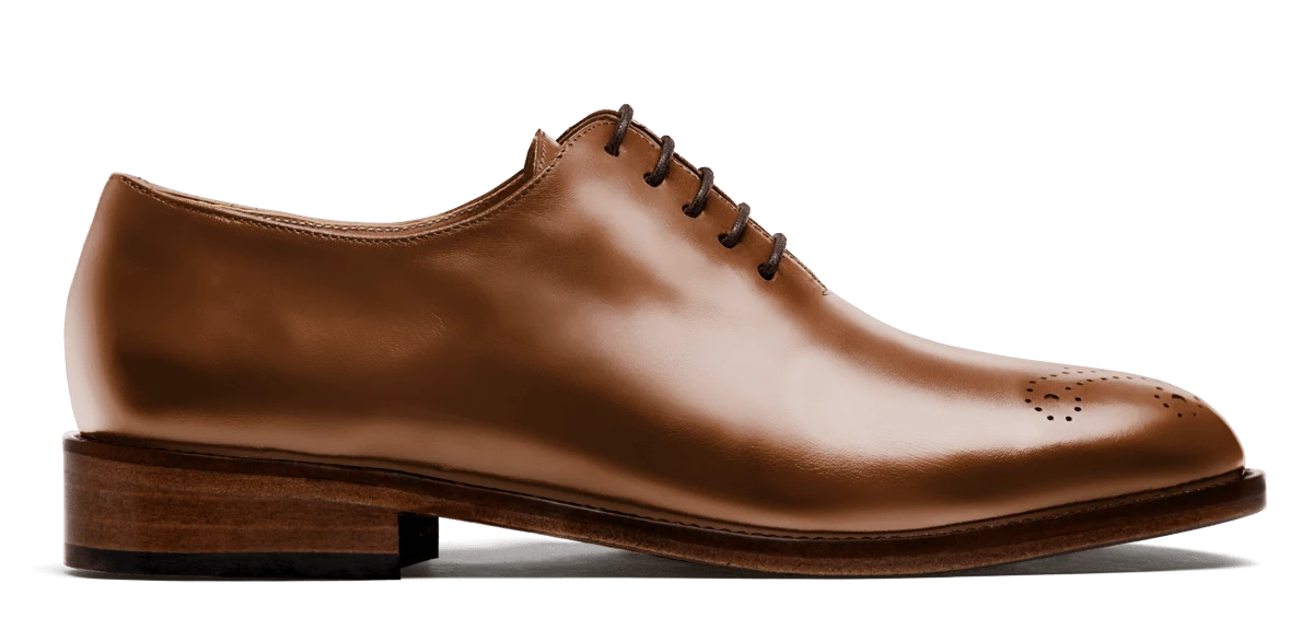 Chaussures Richelieu whole-cut en cuir marron