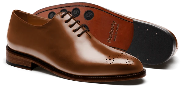 Chaussures Richelieu whole-cut en cuir marron