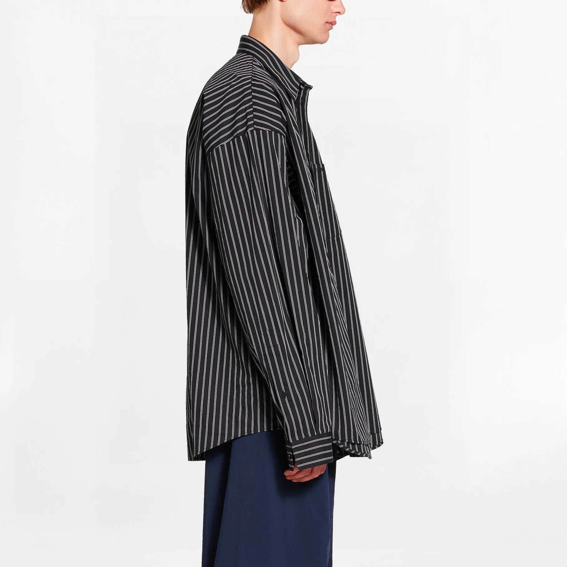 Chemise Balenciaga Flatground Stripe Noir/Blanc