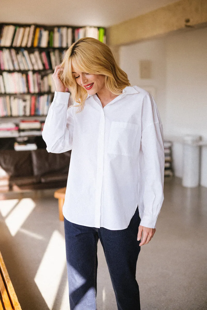 CHEMISE BLANCHE SIGRID en coton biologique