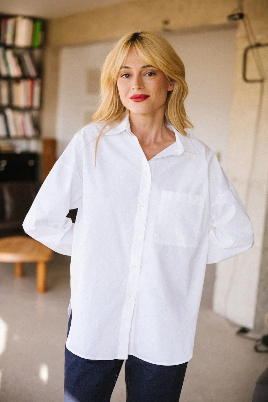 CHEMISE BLANCHE SIGRID en coton biologique