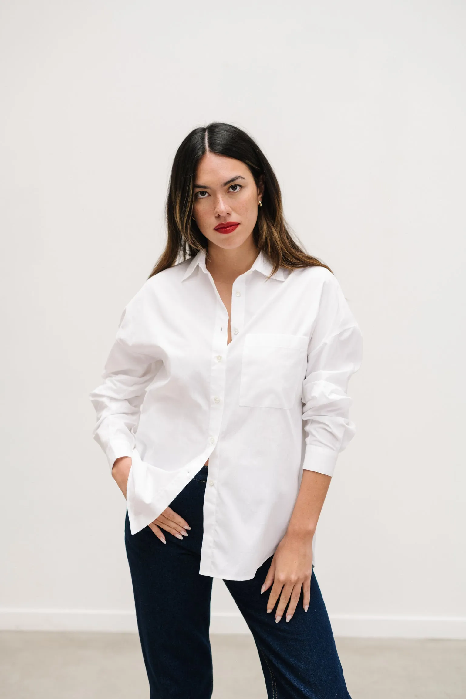 CHEMISE BLANCHE SIGRID en coton biologique