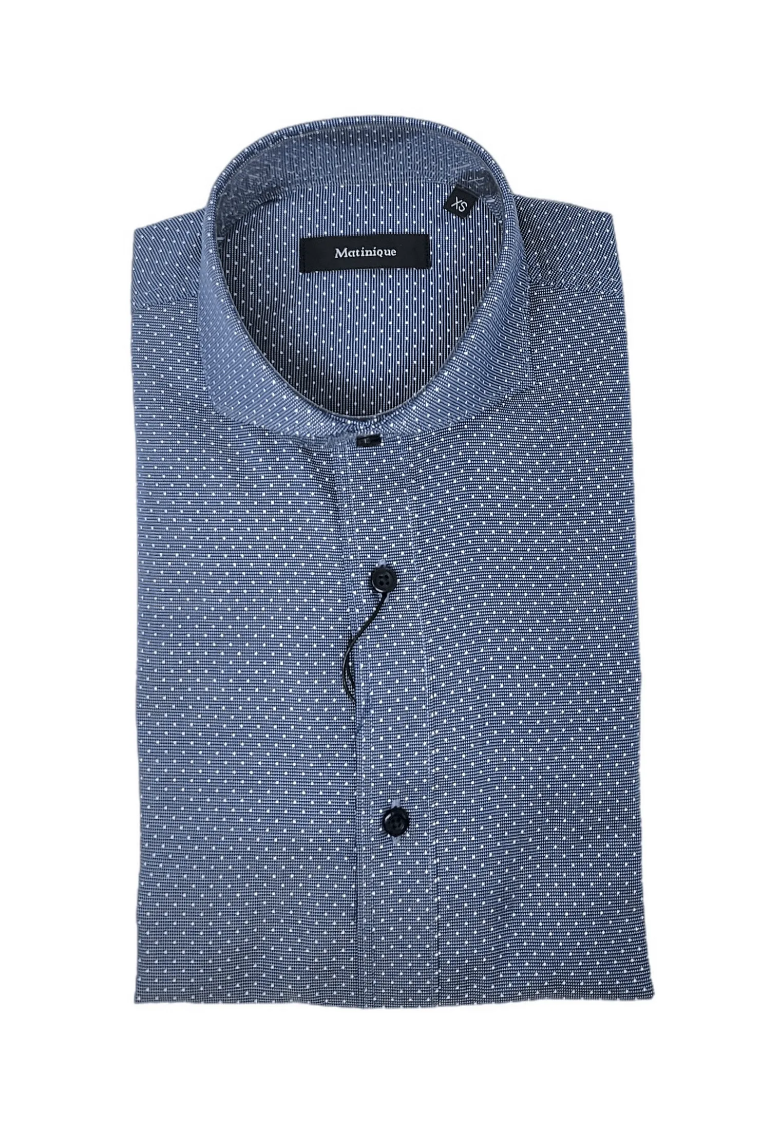 Chemise bleu à mini motifs