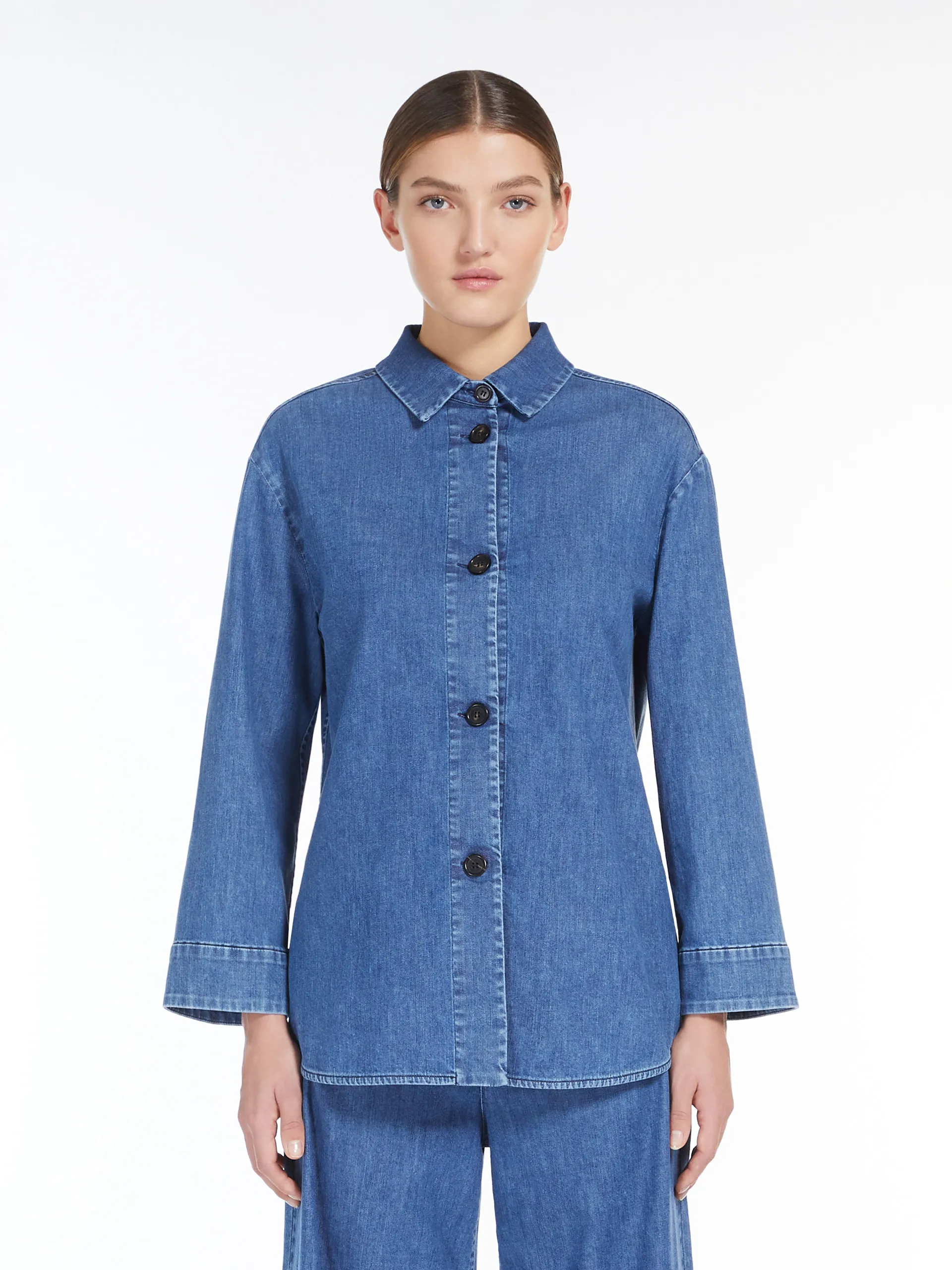 Chemise en denim stretch